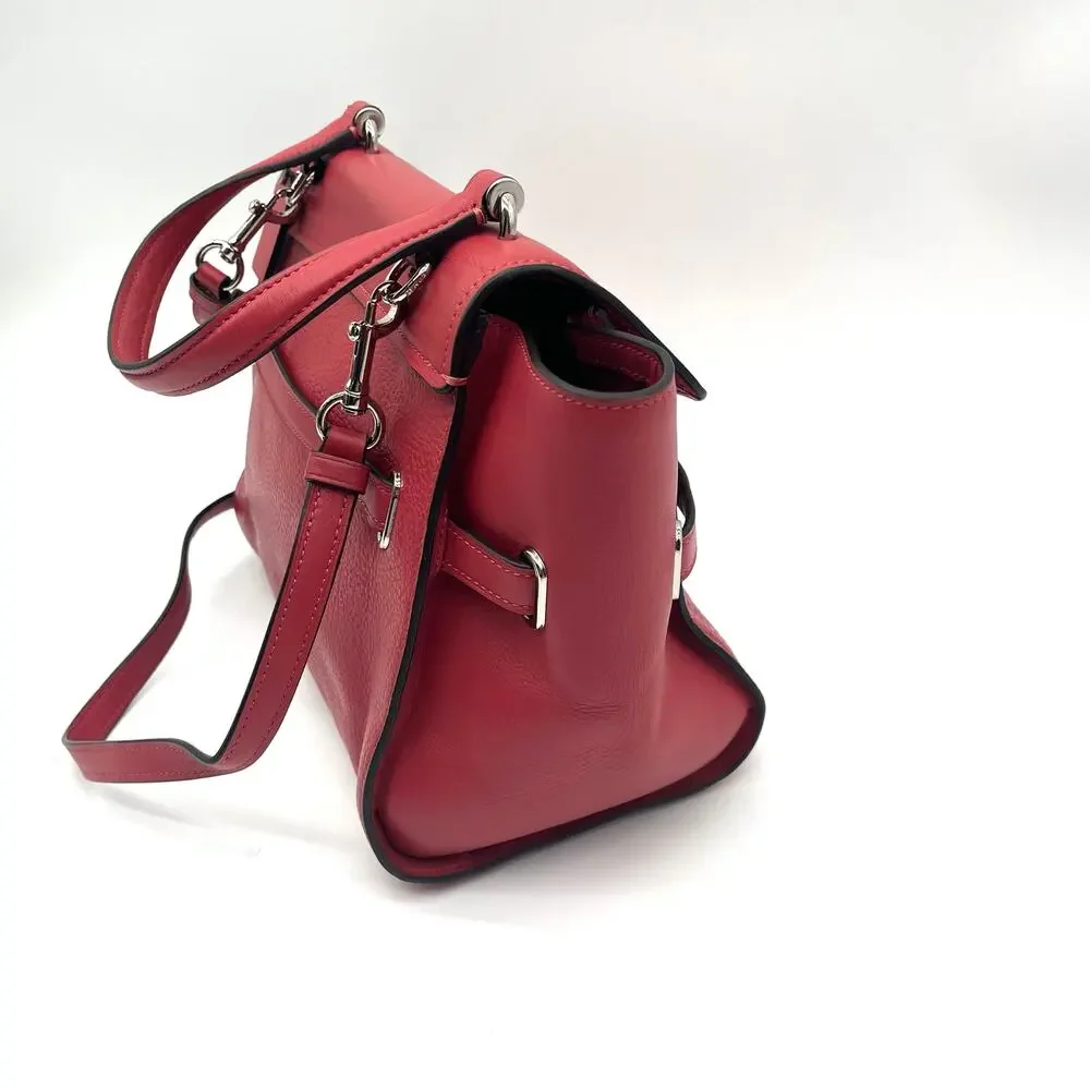 COACH Blake Flap Turnlock Leather Satchel, RETAILS $550 - Picture 9 of 13